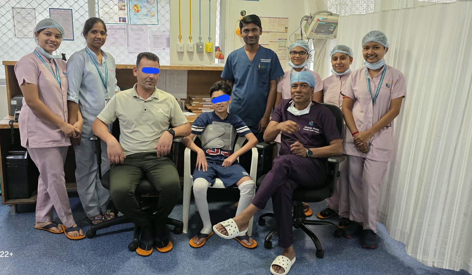 Hussein with the Apollo cardiac team after successful Fontan completion
